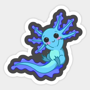 Blue Axolotl Sticker